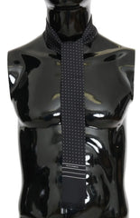 Dolce & Gabbana Dark Blue Polka Dotted Silk Scarf - Neckties