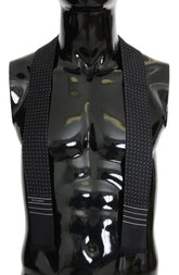 Dolce & Gabbana Dark Blue Polka Dotted Silk Scarf - Neckties