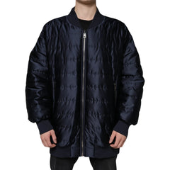 Dolce & Gabbana Dark Blue Quilted Full Zip Bomber Jacket - IT56 | XXL - Bomber Jackets