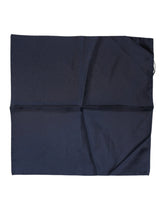 Dolce & Gabbana Dark Blue Silk Square Men Foulard Scarf - Scarves & Shawls