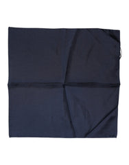 Dolce & Gabbana Dark Blue Silk Square Men Foulard Scarf - Scarves & Shawls