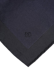 Dolce & Gabbana Dark Blue Silk Square Men Foulard Scarf - Scarves & Shawls
