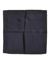 Dolce & Gabbana Dark Blue Silk Square Men Foulard Scarf - Scarves & Shawls