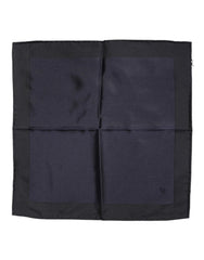 Dolce & Gabbana Dark Blue Silk Square Men Foulard Scarf - Scarves & Shawls