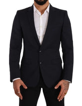 Dolce & Gabbana Dark Blue Single Breasted Coat MARTINI Blazer - IT46 | S - Sport Jackets