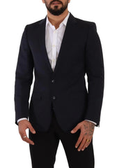 Dolce & Gabbana Dark Blue Single Breasted Coat MARTINI Blazer - IT46 | S - Sport Jackets