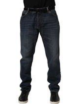 Dolce & Gabbana Dark Blue Washed MidWaist Straight Denim Jeans - IT48 | M
