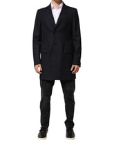 Dolce & Gabbana Dark Blue Wool Men Jacket Coat Blazer Suit - IT50 | L - Sport Jackets