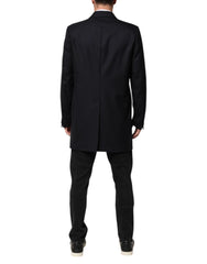 Dolce & Gabbana Dark Blue Wool Men Jacket Coat Blazer Suit - IT50 | L - Sport Jackets