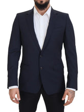Dolce & Gabbana Dark Blue Wool Single Breasted MARTINI Blazer - IT48 | M - Sport Jackets