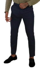 Dolce & Gabbana Dark Blue Wool Skinny Formal Dress Pants - IT48 | M