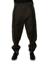 Dolce & Gabbana Dark Brown Cotton Jogger Cargo Pants - IT52 | XL - Cargo Pants