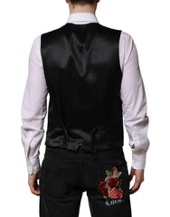 Dolce & Gabbana Dark Brown Dress Formal Men Waistcoat Vest - IT50 | L - Vests
