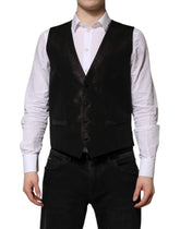 Dolce & Gabbana Dark Brown Dress Formal Men Waistcoat Vest - IT50 | L - Vests