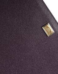 Dolce & Gabbana Dark Brown Leather Logo Plaque Cover Sleeve Tablet Case - Handheld Device Accessories