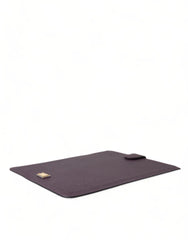 Dolce & Gabbana Dark Brown Leather Logo Plaque Cover Sleeve Tablet Case - Handheld Device Accessories