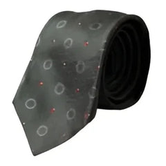 Dolce & Gabbana Dark Gray 100% Silk Fantasy Adjustable Men Tie - Neckties