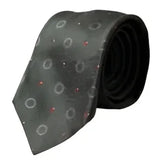 Dolce & Gabbana Dark Gray 100% Silk Fantasy Adjustable Men Tie - Neckties