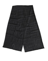 Dolce & Gabbana Dark Gray Cashmere Fringes Neck Warmer Scarf - Scarves & Shawls