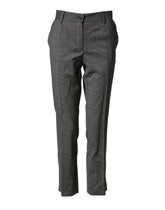 Dolce & Gabbana Dark Gray Check Tartan VirginWool Dress Pants - IT42|M