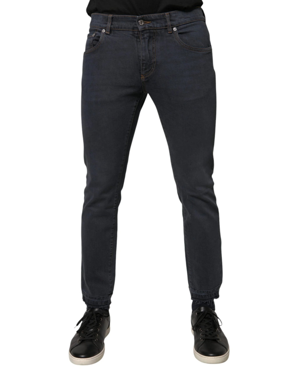 Dolce & Gabbana Dark Gray Cotton Skinny Denim Jeans - IT48 | M - Jeans