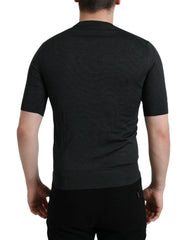 Dolce & Gabbana Dark Gray Crew Neck Short Sleeves T-shirt - IT44 | XS - T-Shirts