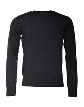 Dolce & Gabbana Dark Gray DG Logo Crew Neck Pullover Sweater - IT46 | S - Sweaters