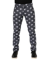 Dolce & Gabbana Dark Gray Logo Cotton Skinny Slim Denim Jeans - Jeans