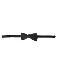 Dolce & Gabbana Dark Gray Silk Adjustable Neck Men Bow Tie - Neckties