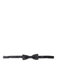 Dolce & Gabbana Dark Gray Silk Adjustable Neck Men Papillon Bow Tie - Neckties