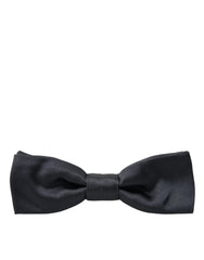 Dolce & Gabbana Dark Gray Silk Adjustable Neck Men Papillon Bow Tie - Neckties