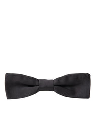 Dolce & Gabbana Dark Gray Silk Adjustable Neck Men Papillon Bow Tie - Neckties