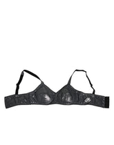 Dolce & Gabbana Dark Gray Silk Stretch Balconcino Bra Underwear - IT2 | S - Bras