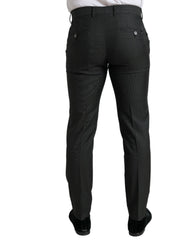 Dolce & Gabbana Dark Gray Stretch Slim Formal Pants - IT48 | M - Trousers