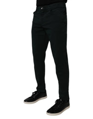 Dolce & Gabbana Dark Green Cotton Loose Men Denim Jeans - Jeans