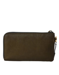 Dolce & Gabbana Dark Green Nylon Logo Multifunctional Kit 2 Pcs Set Bags - Clutch Bags