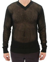 Dolce & Gabbana Dark Green Runway Netz Pullover Netted Sweater - IT46 | S - Sweaters