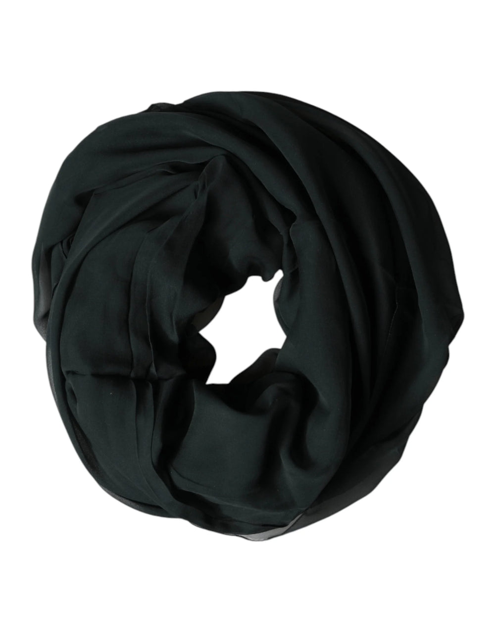 Dolce & Gabbana Dark Green Stole Silk Neck Wrap Shawl Scarf