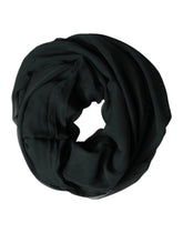 Dolce & Gabbana Dark Green Stole Silk Neck Wrap Shawl Scarf