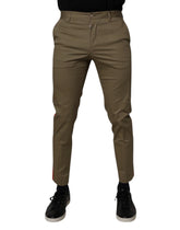 Dolce & Gabbana Dark Khaki Cotton Tapered Pants - IT46 | S - Chinos
