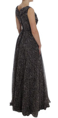 Dolce & Gabbana Dark Silk Shift Gown Full Length Dress - IT40|S - Dresses