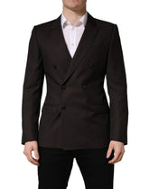 Dolce & Gabbana Sötét Lila Gyapjú Kettősrekesztésű Blazer - IT48 | M