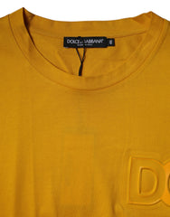 Dolce & Gabbana Dark Yellow Logo Crew Neck Short Sleeves T-shirt - IT46 | S - T-Shirts
