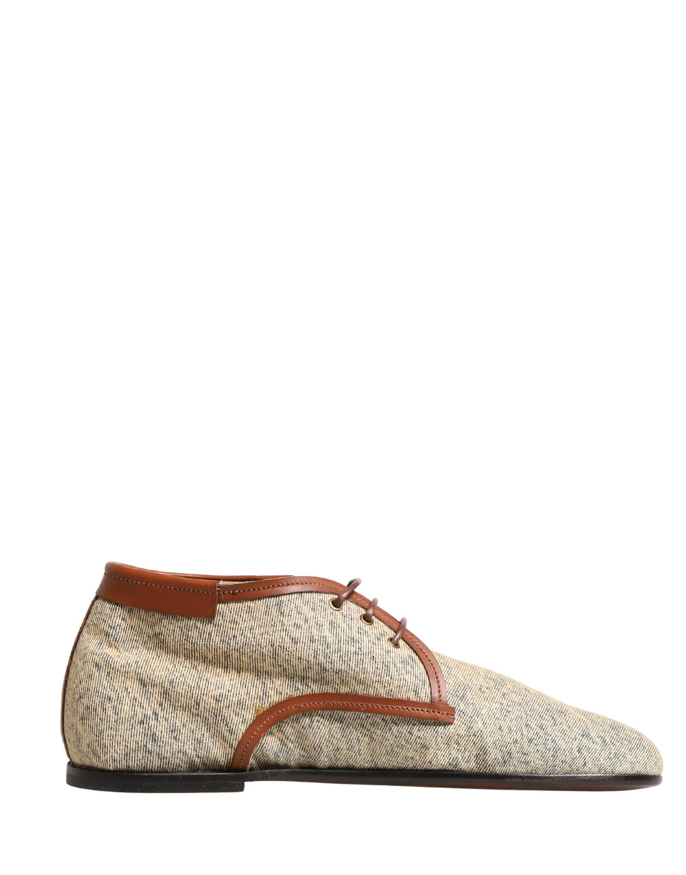 Dolce & Gabbana Denim Navajo Lace-Up Leather Dress Derby Shoes - EU44/US11