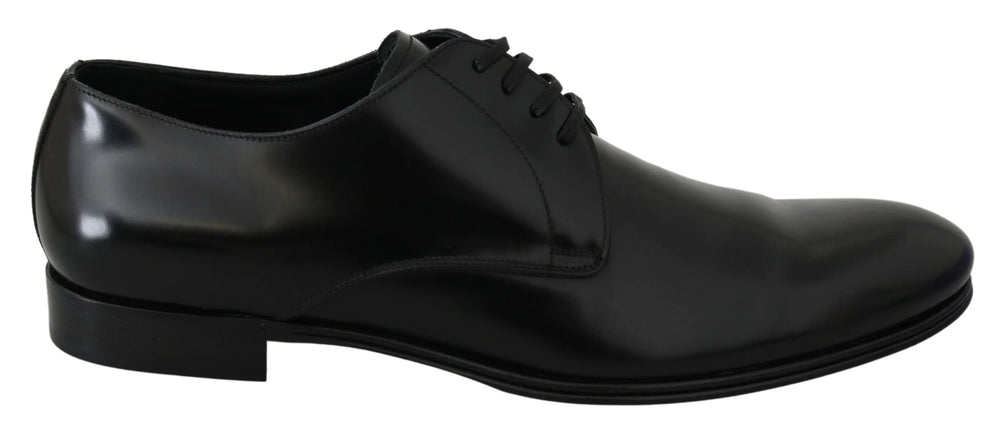 Dolce & Gabbana Derby Napoli Black Leather Dress Formal Shoes - EU41.5/US8.5 - Shoes