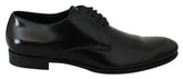 Dolce & Gabbana Derby Napoli Black Leather Dress Formal Shoes - EU41.5/US8.5 - Shoes
