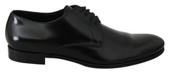 Dolce & Gabbana Derby Napoli Black Leather Dress Formal Shoes - EU41.5/US8.5 - Shoes