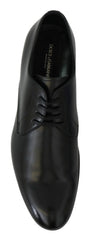 Dolce & Gabbana Derby Napoli Black Leather Dress Formal Shoes - EU41.5/US8.5 - Shoes