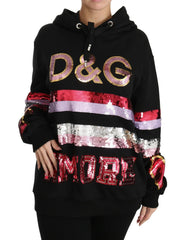 Dolce & Gabbana DG Sequined Hooded Pullover Sweater - Hoodies