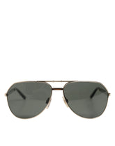 Dolce & Gabbana DG2106K Black Gold Plated Polarized MetalFrame Sunglasses - Sunglasses